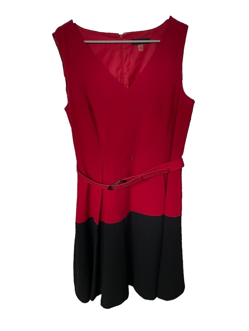 nine west red and black sleeveless Dress Red And Black Size 14